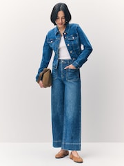 VERO MODA Light Blue Slim Fit Denim Jacket - Image 4 of 7