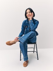 VERO MODA Light Blue Slim Fit Denim Jacket - Image 5 of 7