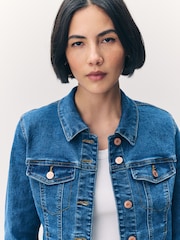 VERO MODA Light Blue Slim Fit Denim Jacket - Image 6 of 7