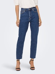 ONLY Blue Emily High Waist Straight Leg Jeans - Image 1 of 7