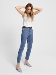 ONLY Blue Emily High Waist Straight Leg Jeans - Image 2 of 7