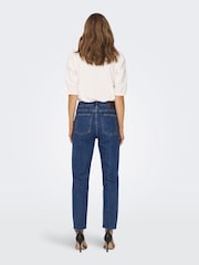 ONLY Blue Emily High Waist Straight Leg Jeans - Image 3 of 7