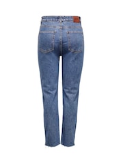 ONLY Blue Emily High Waist Straight Leg Jeans - Image 7 of 7
