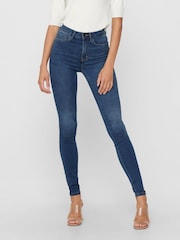 ONLY Blue Royal High Waist Skinny Jeans In Super Stretch - Image 1 of 7