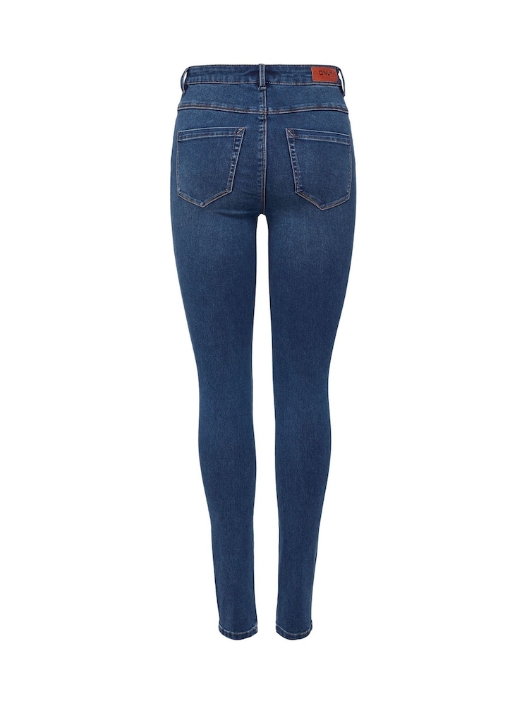 ONLY Blue Royal High Waist Skinny Jeans In Super Stretch - Image 7 of 7