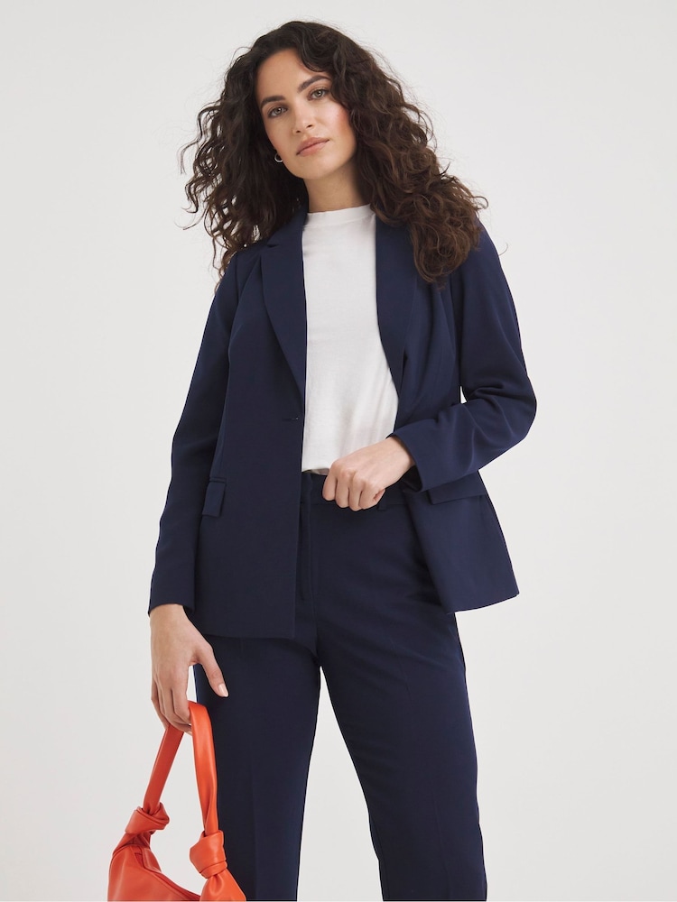JD Williams Blue Value Single Breasted Blazer - Image 1 of 4