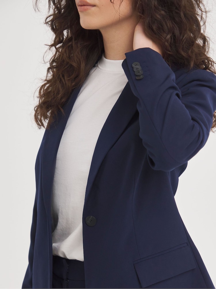 JD Williams Blue Value Single Breasted Blazer - Image 4 of 4