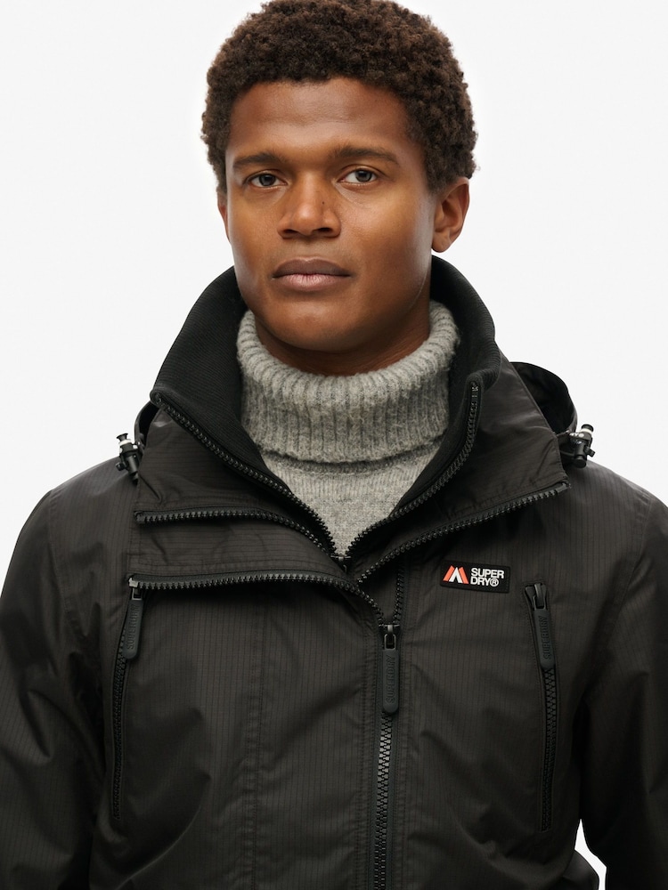 Preto - Superdry Hooded corta-vento Mountain Jacket - Imagem 4 de 4