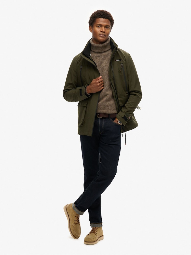 Superdry Green Non-Hooded Ultimate Windbreaker Jacket - Image 2 of 4 Superdry Green Non-Hooded Ultimate Windbreaker Jacket - Image 2 of 4