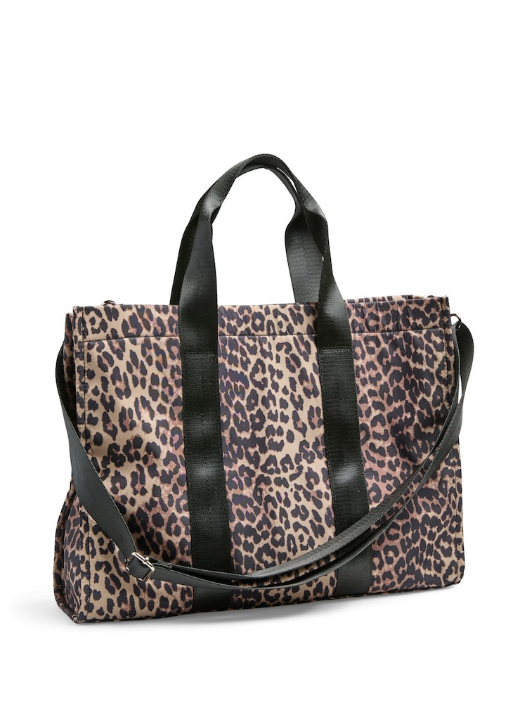 PIECES Leopard Shopper Bag - Bild 4 von 4