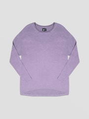 Pineapple Purple Womens Script Long Sleeves Top - Image 6 of 6
