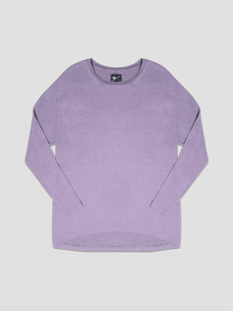 Pineapple Purple Womens Script Long Sleeves Top - Image 6 of 6