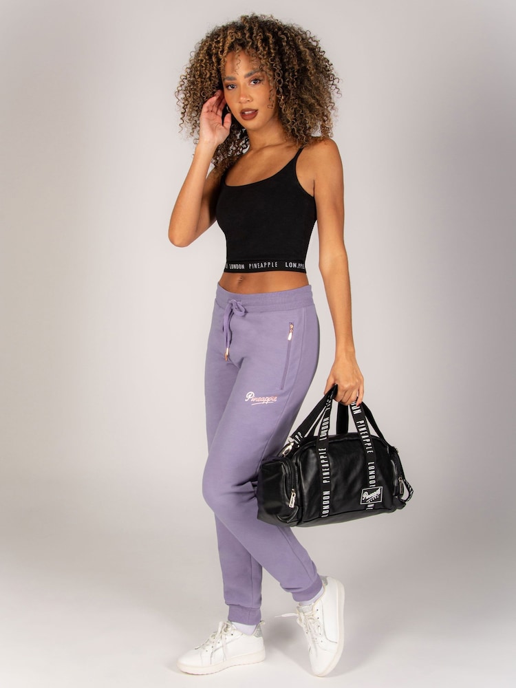 Paars - Skinny joggingbroek met ananasprint en rits - Image 3 of 8