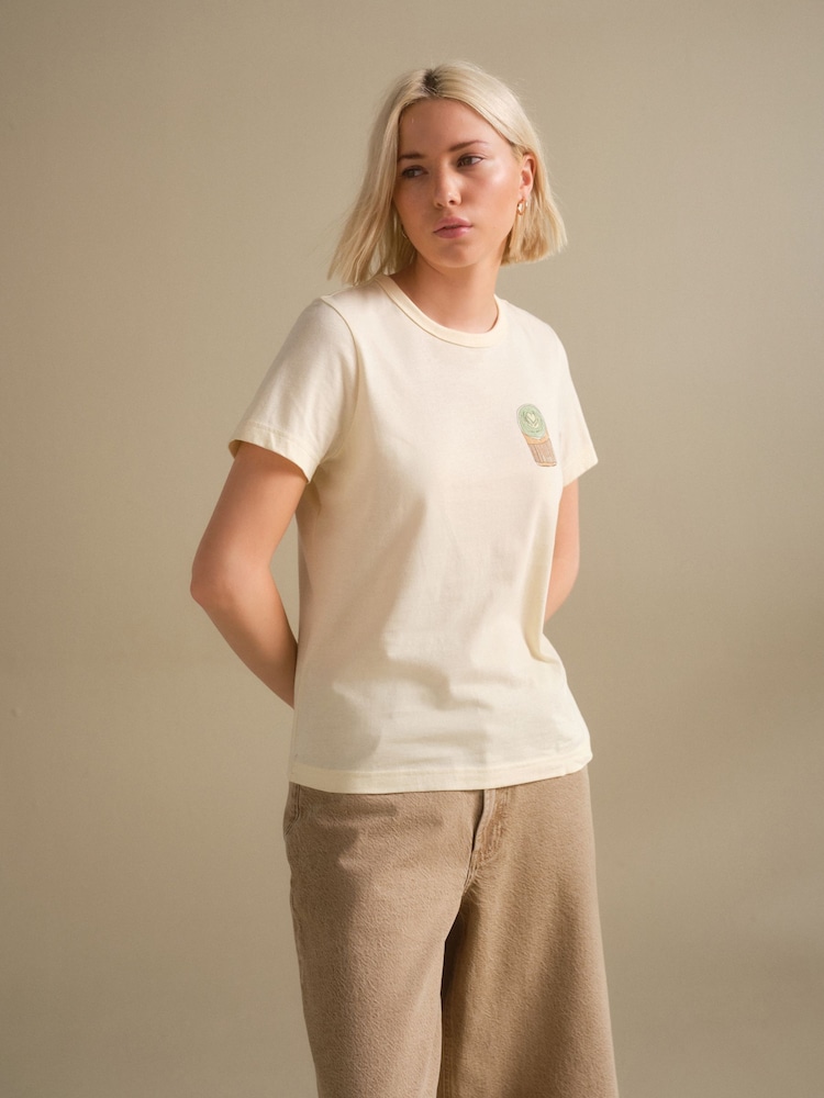 Graphic Matcha Yellow Essential Pure Cotton Short Sleeve Crew Neck T-Shirt - Image 2 of 8