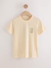 Graphic Matcha Yellow Essential Pure Cotton Short Sleeve Crew Neck T-Shirt - Image 5 of 8