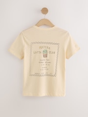 Graphic Matcha Yellow Essential Pure Cotton Short Sleeve Crew Neck T-Shirt - Image 6 of 8