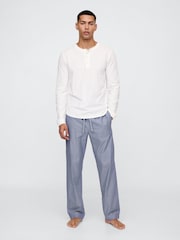 Gap Blue Cotton Poplin Pyjama Bottoms - Image 3 of 4