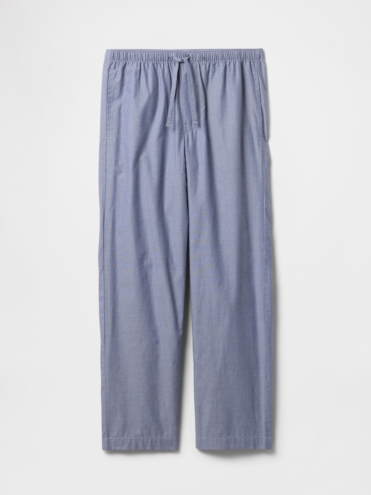 Gap Blue Cotton Poplin Pyjama Bottoms - Image 4 of 4