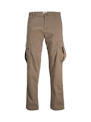 JACK & JONES Brown Relaxed Fit Cargo Trousers - Image 1 of 1
