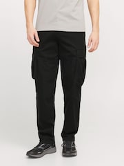 JACK & JONES Black Relaxed Fit Cargo Trousers - Image 1 of 1