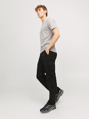 Черный - JACK & JONES брюки-карго свободного кроя - Изображение 5 из 7