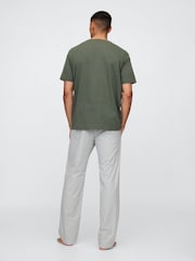 Gap Green Check Cotton Poplin Pyjama Bottoms - Image 2 of 4