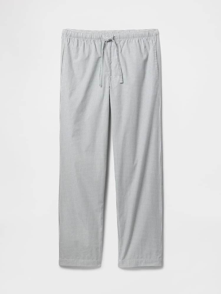 Gap Green Check Cotton Poplin Pyjama Bottoms - Image 4 of 4
