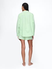 Rayas verdes - Pantalones de pijama de popelina de algodón de Gap - Imagen 2 de 4