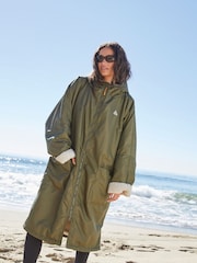 Khaki Green Active Swim Changing Robe - Image 2 of 6