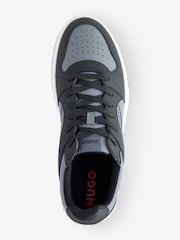 HUGO Grey Hadrian Trainers - Image 3 of 5