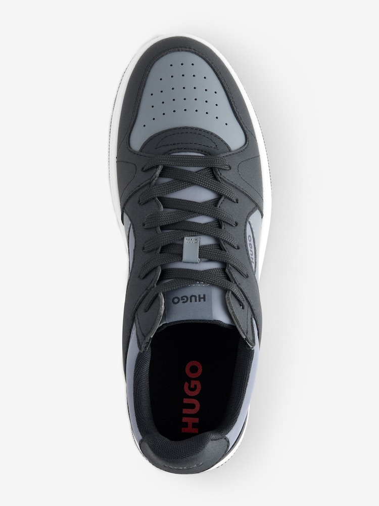 HUGO Grey Hadrian Trainers - Image 3 of 5