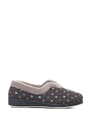 Pavers Grey Polka Dot Slippers - Image 1 of 5