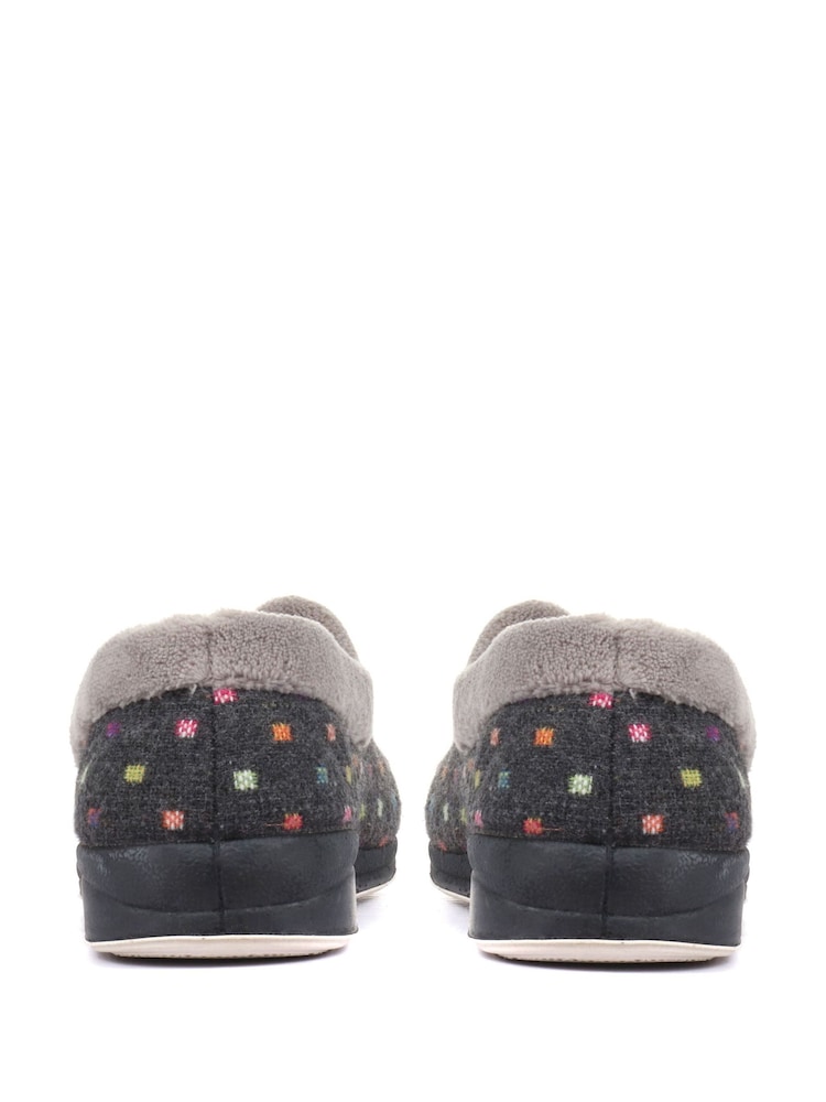 Pavers Grey Polka Dot Slippers - Image 3 of 5