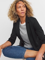 JD Williams Black Ponte Edge To Edge Blazer - Image 1 of 3