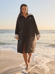 Black Active Swim Changing Robe - Image 4 of 10