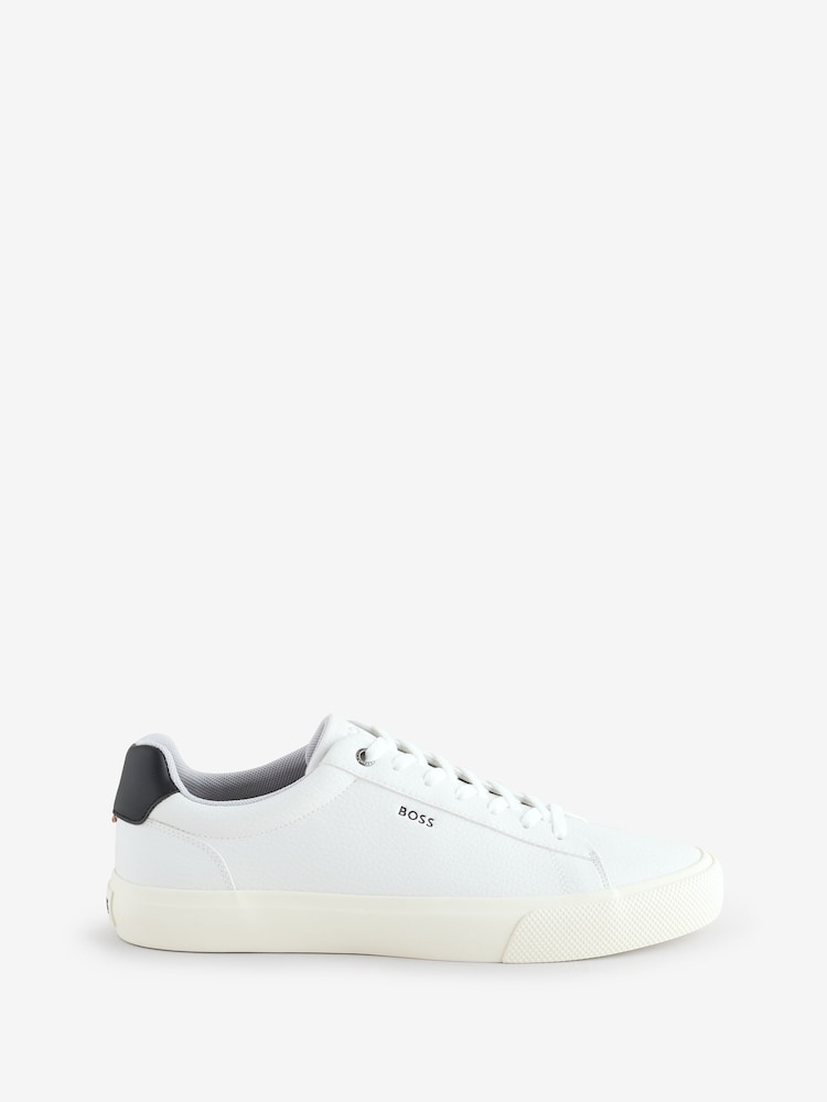 BOSS White Aiden Logo Trainers - Image 1 of 4