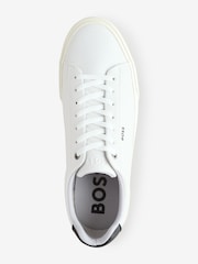 BOSS White Aiden Logo Trainers - Image 2 of 4