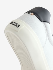 BOSS White Aiden Logo Trainers - Image 3 of 4