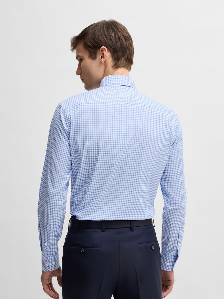 BOSS Sky Blue Slim Fit Hank Shirt - Image 2 of 6