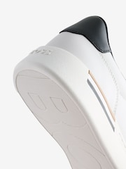 BOSS White Clint Stripe Detail Logo Trainers - Image 4 of 5
