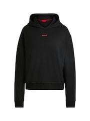 HUGO Black Logo Jersey Hoodie - Image 1 of 1