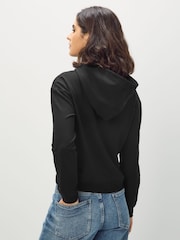 HUGO Black Logo Jersey Hoodie - Image 2 of 4
