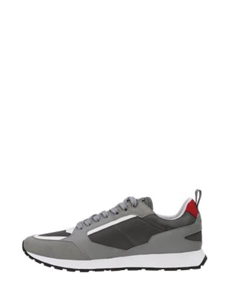 HUGO Grey Icelin Runner Trainers - Image 2 of 12