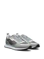 HUGO Grey Icelin Runner Trainers - Image 3 of 12