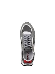 HUGO Grey Icelin Runner Trainers - Image 6 of 12