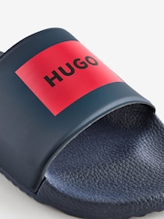 HUGO Blue Logo Sandals - Image 4 of 4