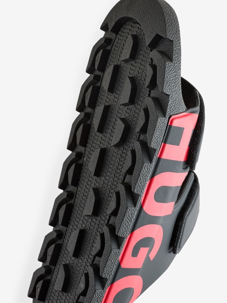 HUGO Black Logo Sandals - Image 4 of 4
