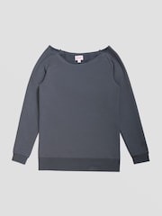 Pineapple Grey Womens Off Shoulder Longline Sweatshirt - Image 6 of 6