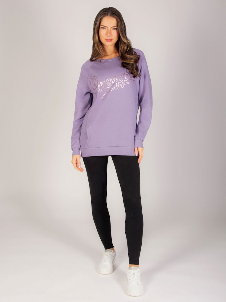 Pineapple Purple Womens Oversized Monster Sweatshirt - Image 2 of 7