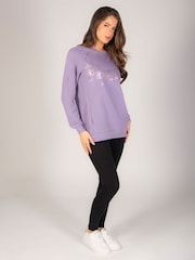 Pineapple Purple Womens Oversized Monster Sweatshirt - Image 4 of 7